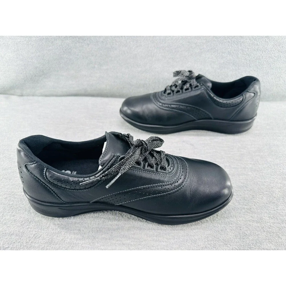 SAS L5900785 - Shoes Womens 9 M Walk Easy Sneaker Black Leather Comfort   B15 - Picture 5 of 9